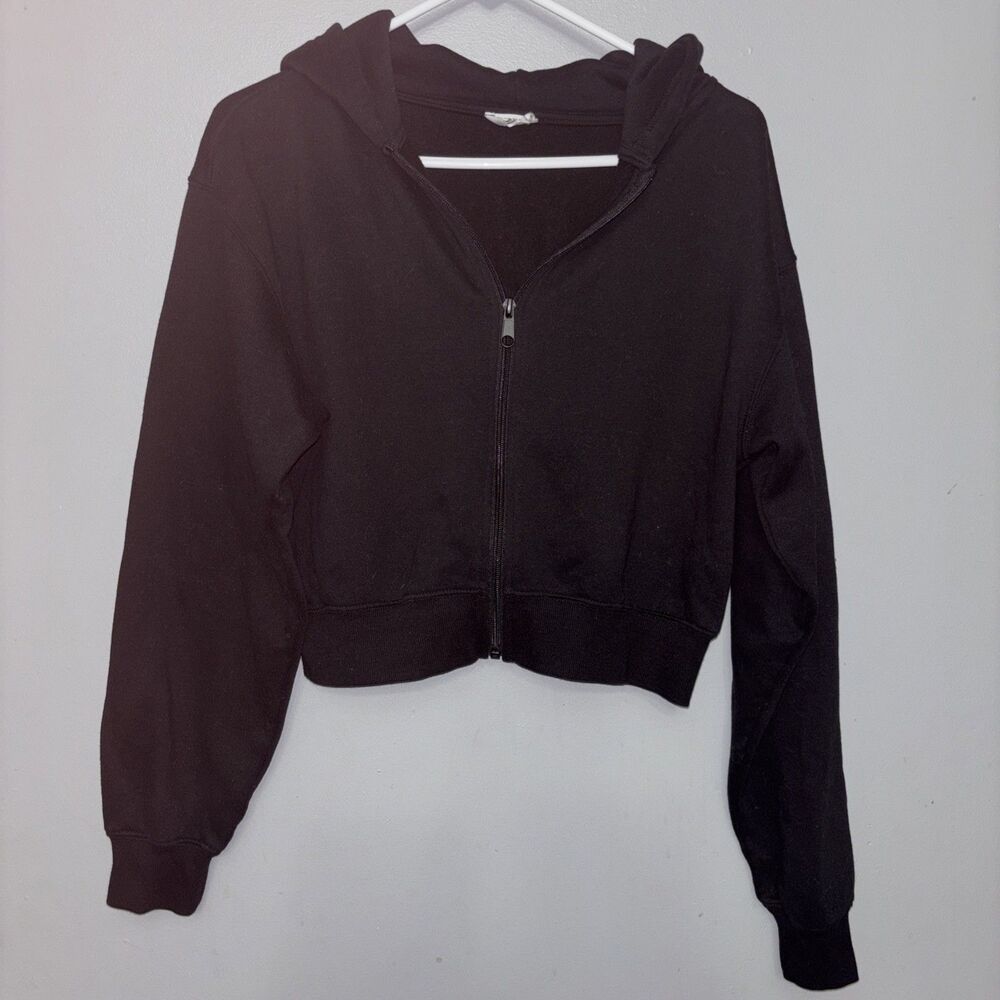 Ardene Black Corp top Zip Up Sweatshirt Hoodie Jacket Size M